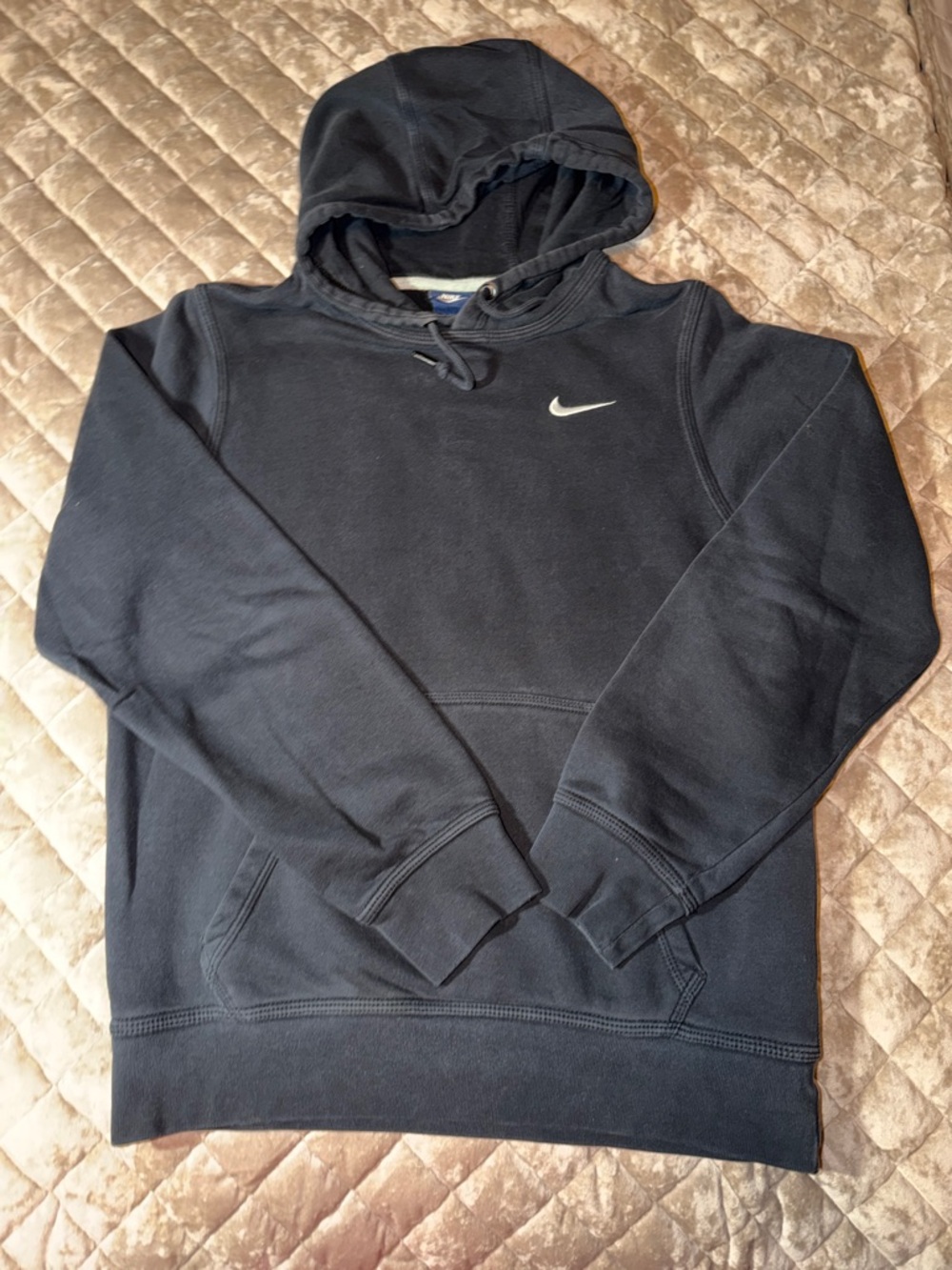 Nike Black Hoodie with Small White Swoosh